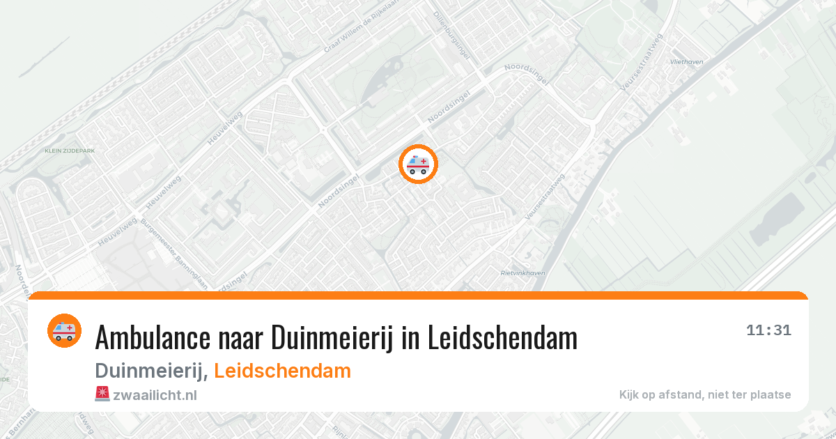 Ambulance naar Duinmeierij in Leidschendam — 26 jul 2026