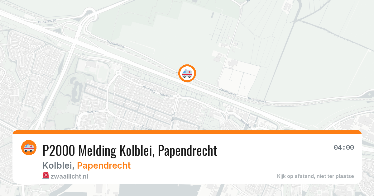 P2000 Melding Kolblei, Papendrecht — 12 feb 2026