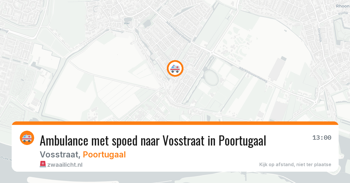Ambulance met spoed naar Vosstraat in Poortugaal — 5 aug 2026