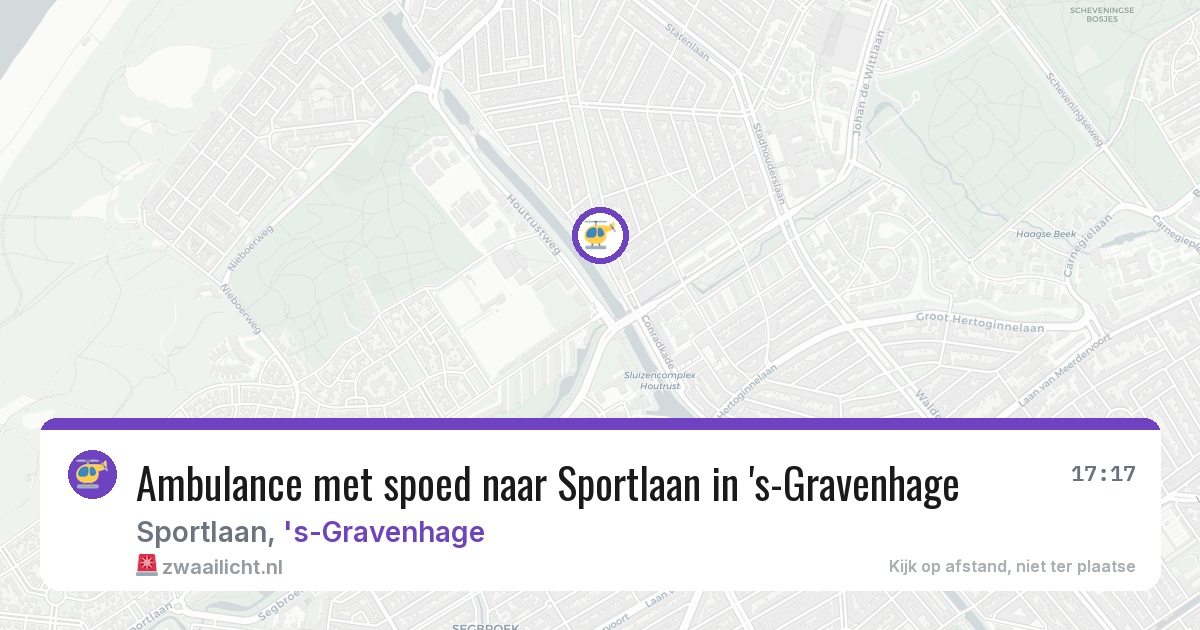 Ambulance met spoed naar Sportlaan in 's-Gravenhage — 4 aug 2026