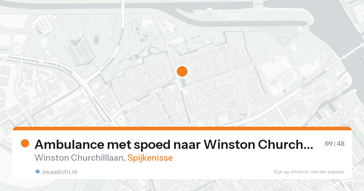 Ambulance met spoed naar Winston Churchilllaan in Spijkenisse — 25 aug 2026