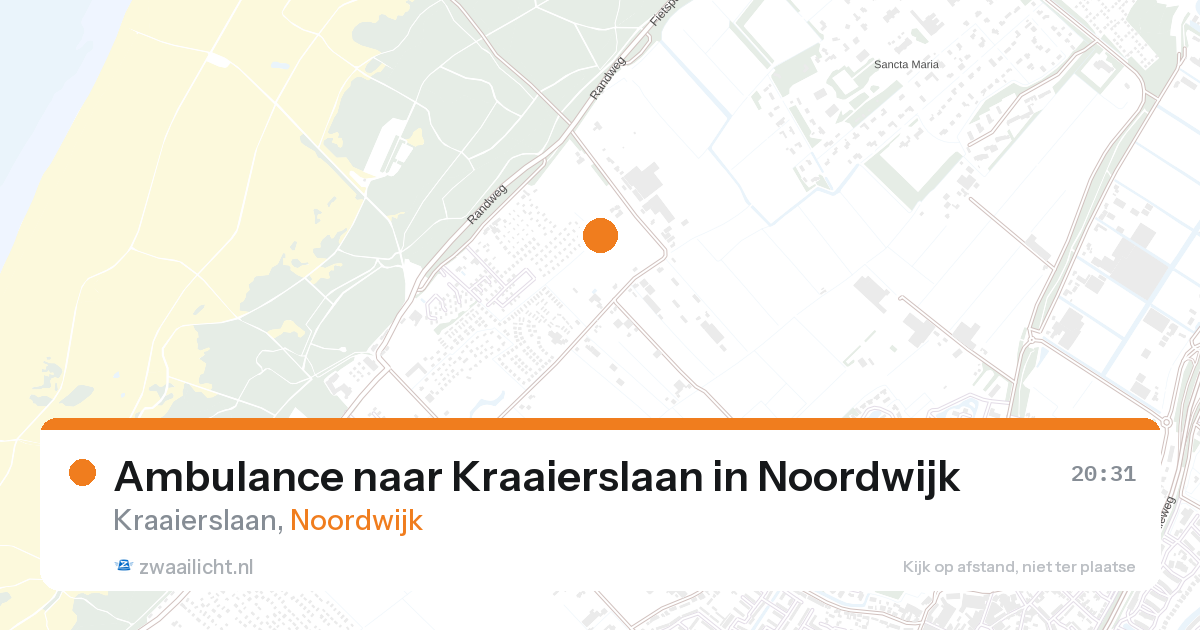 Ambulance naar Kraaierslaan in Noordwijk — 26 aug 2026