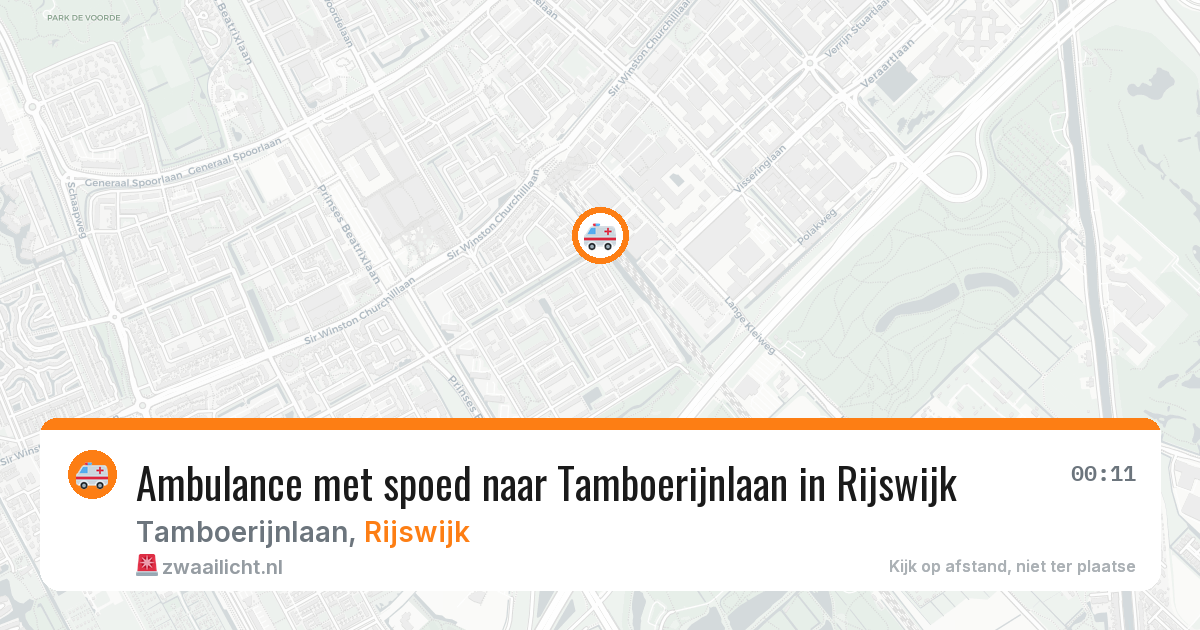Ambulance met spoed naar Tamboerijnlaan in Rijswijk — 29 jan 2026
