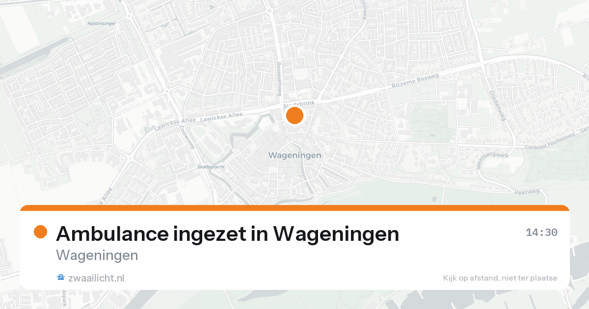 Ambulance ingezet in Wageningen — 30 jan 2026
