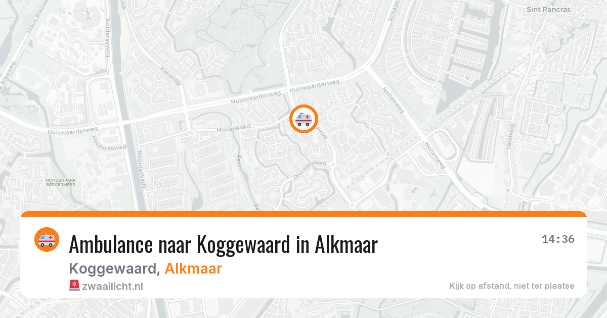 Ambulance naar Koggewaard in Alkmaar — 31 mrt 2026