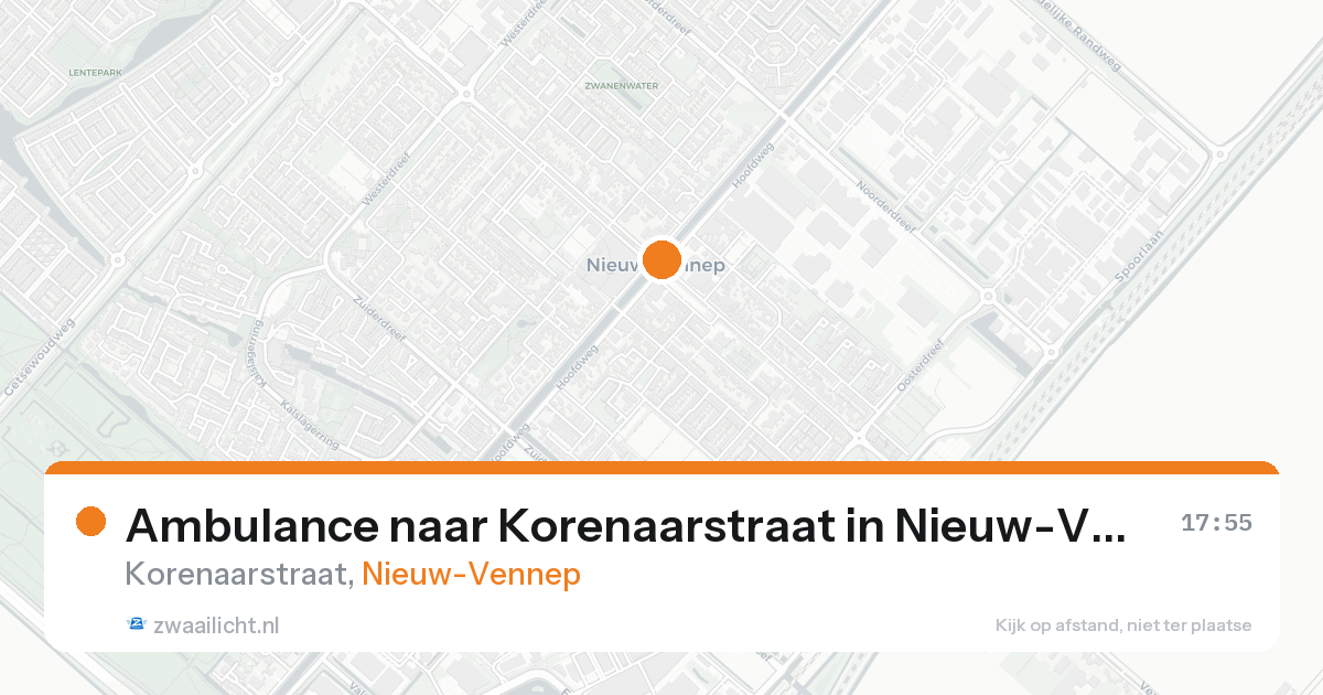 Ambulance naar Korenaarstraat in Nieuw-Vennep — 30 jan 2026
