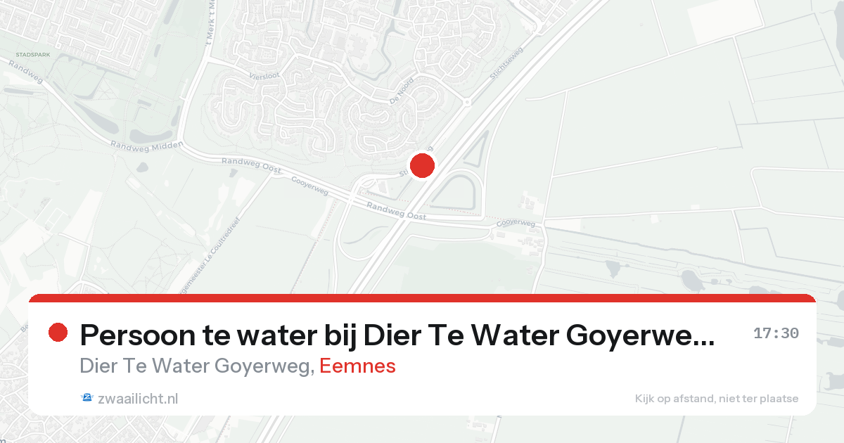 Persoon te water bij Dier Te Water Goyerweg in Eemnes — 20 aug 2026