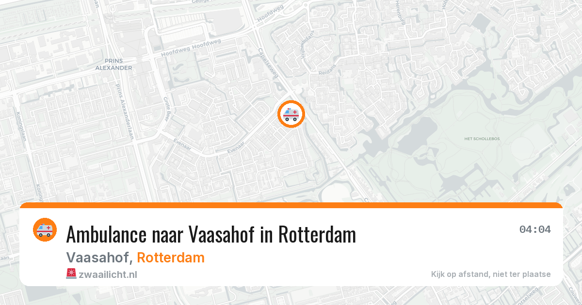Ambulance naar Vaasahof in Rotterdam — 14 jun 2026