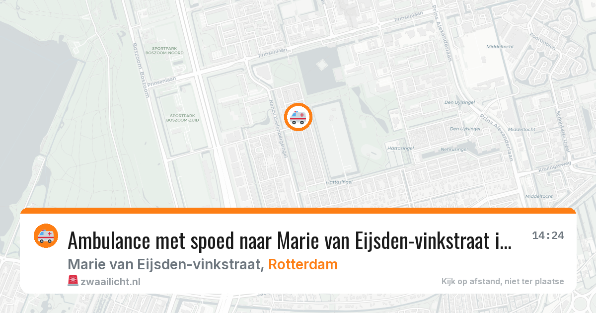 Ambulance met spoed naar Marie van Eijsden-vinkstraat in Rotterdam — 17 jul 2026