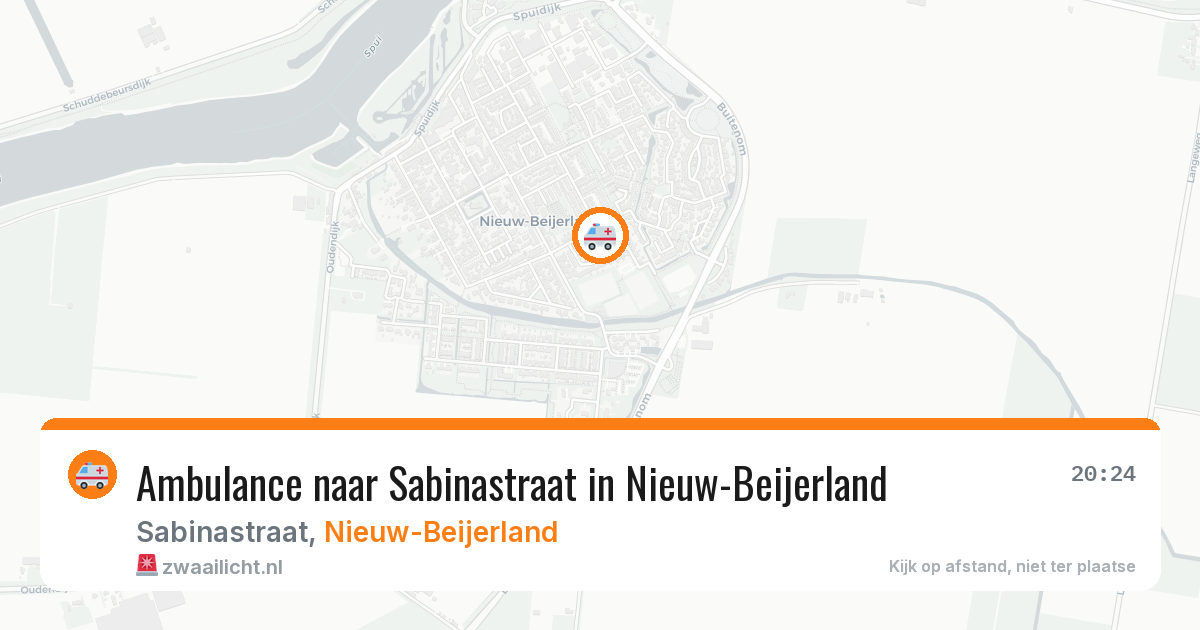 Ambulance naar Sabinastraat in Nieuw-Beijerland — 25 mrt 2026