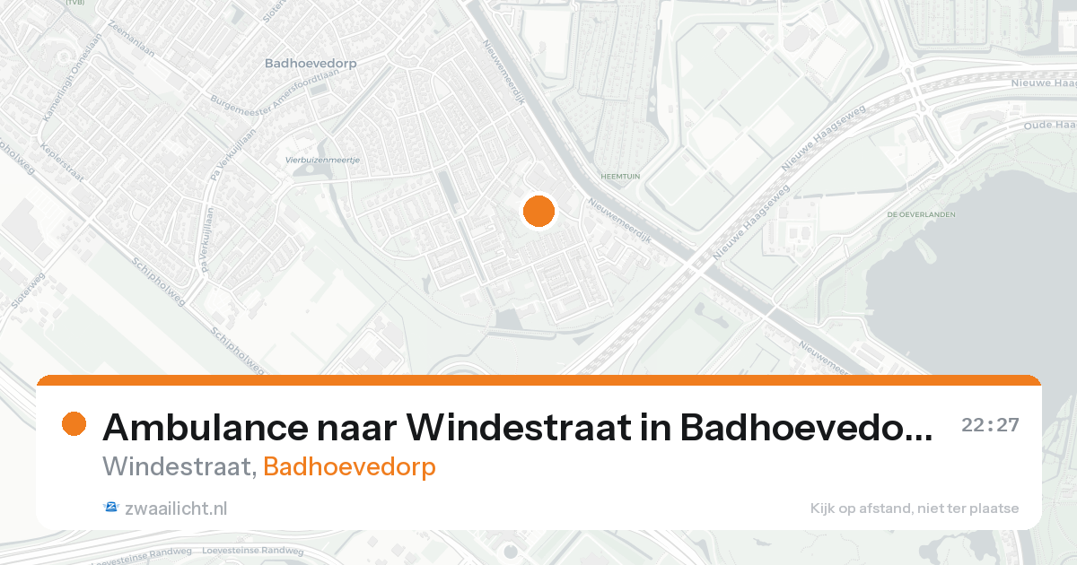 Ambulance naar Windestraat in Badhoevedorp — 7 jun 2026