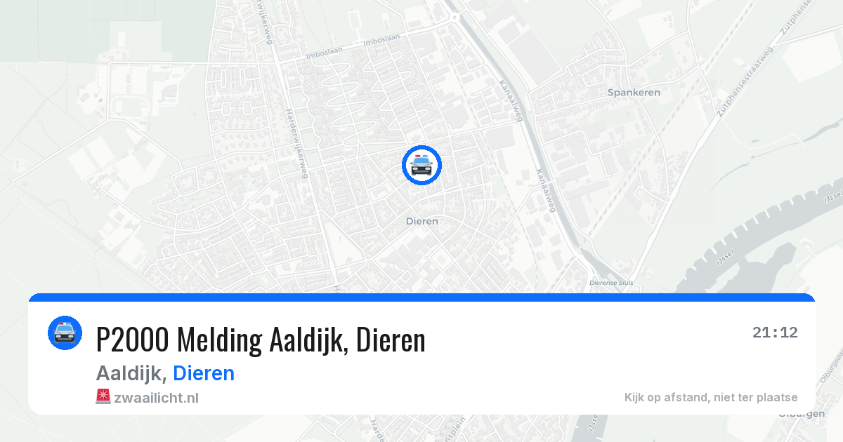 P2000 Melding Aaldijk, Dieren — 28 jun 2026