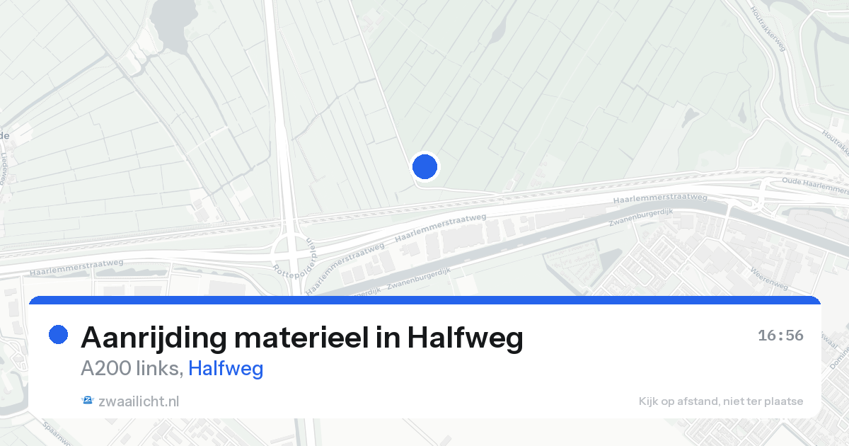Aanrijding materieel in Halfweg — 17 aug 2026