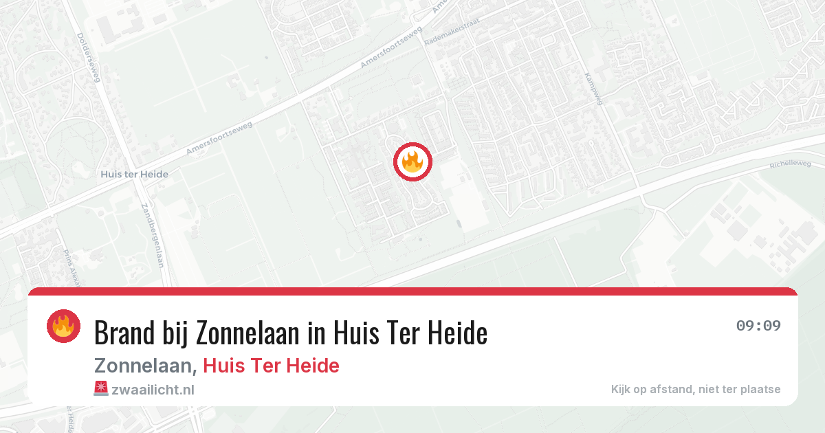 Brand bij Zonnelaan in Huis Ter Heide — 29 jul 2026