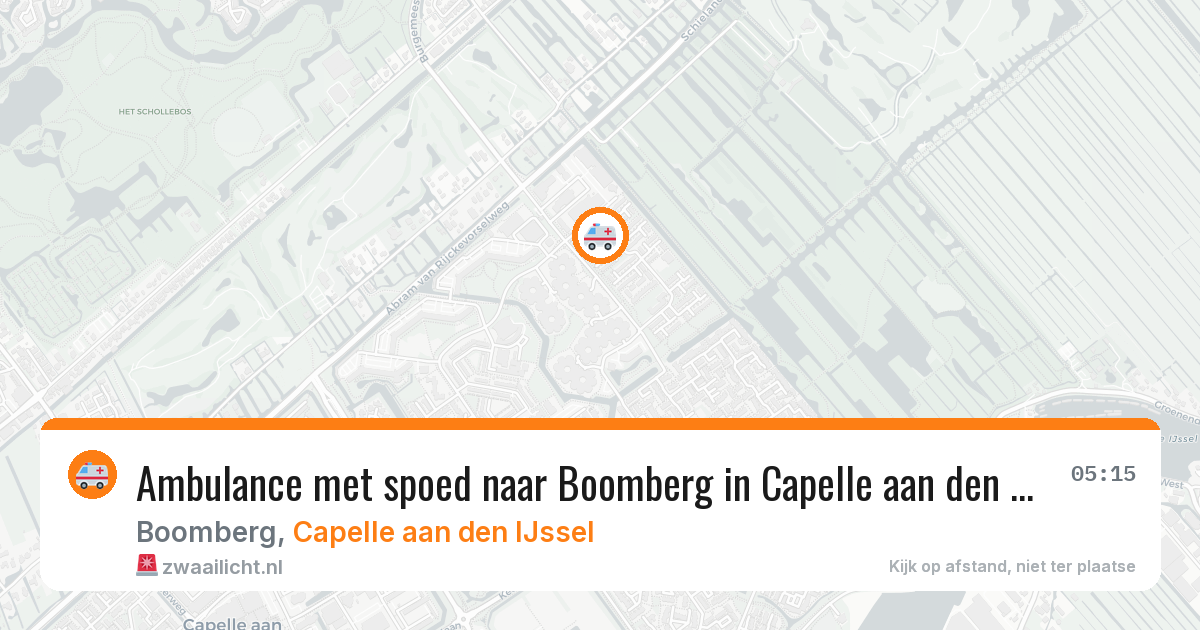 Ambulance met spoed naar Boomberg in Capelle aan den IJssel — 7 aug 2026