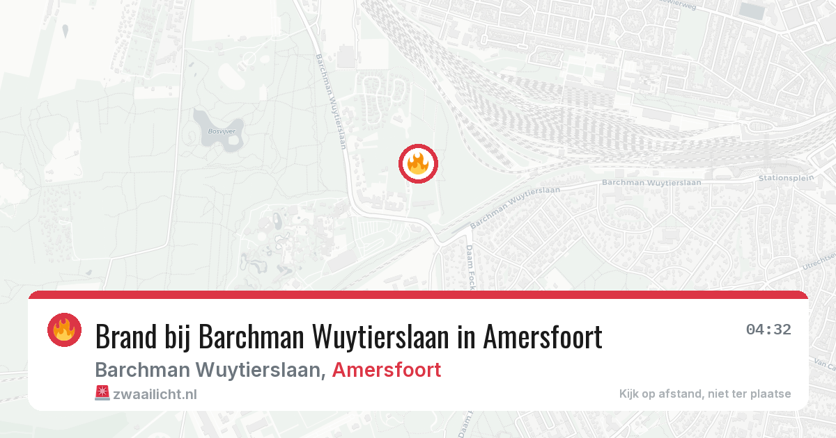 Brand bij Barchman Wuytierslaan in Amersfoort — 13 aug 2026
