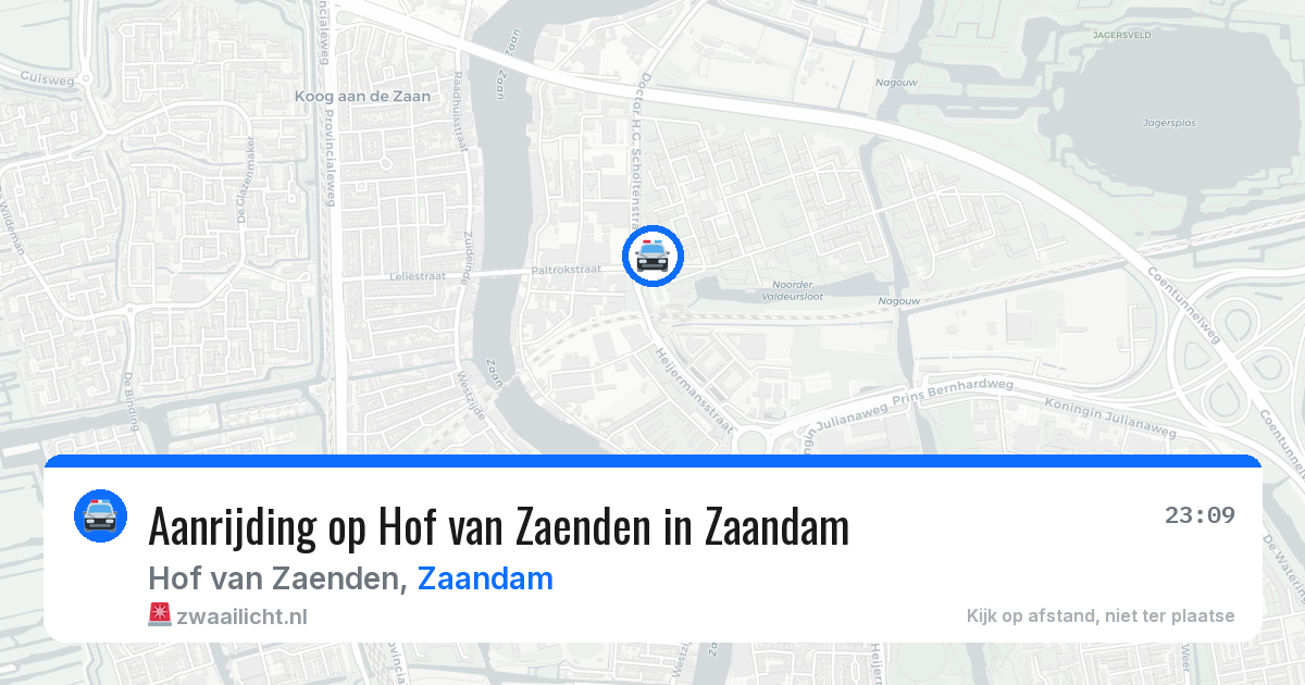 Aanrijding op Hof van Zaenden in Zaandam — 23 mei 2026