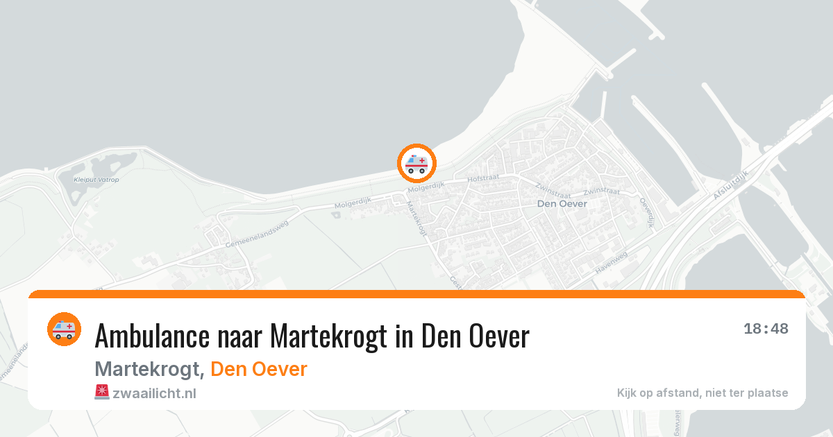 Ambulance naar Martekrogt in Den Oever — 20 jun 2026