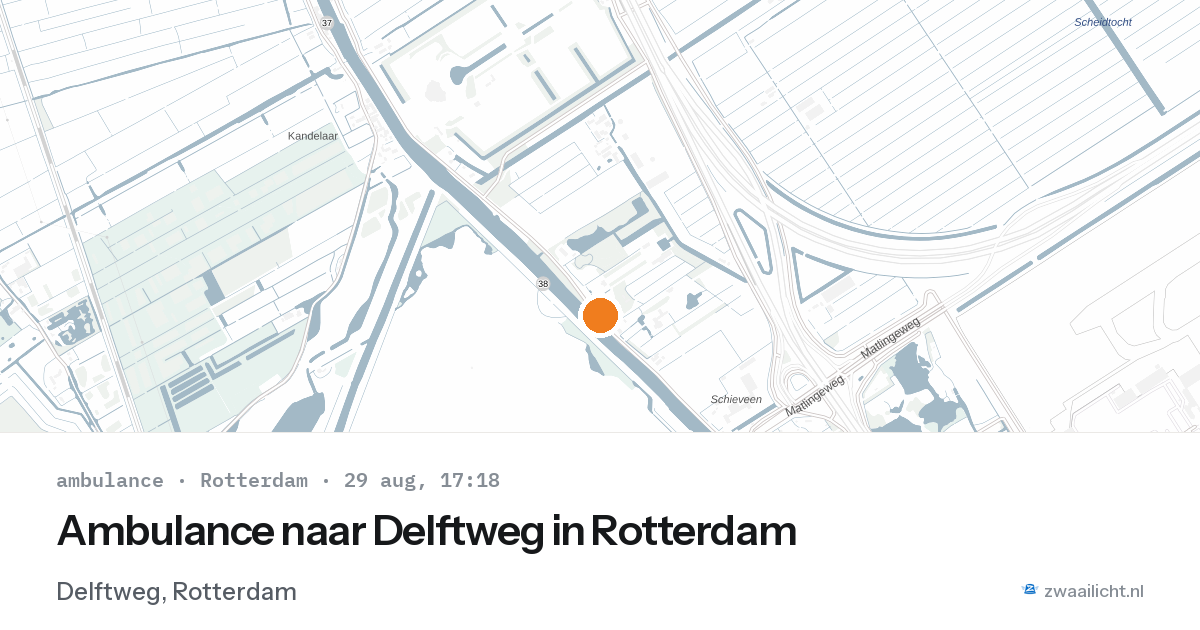 Ambulance naar Delftweg in Rotterdam — 29 aug 2026