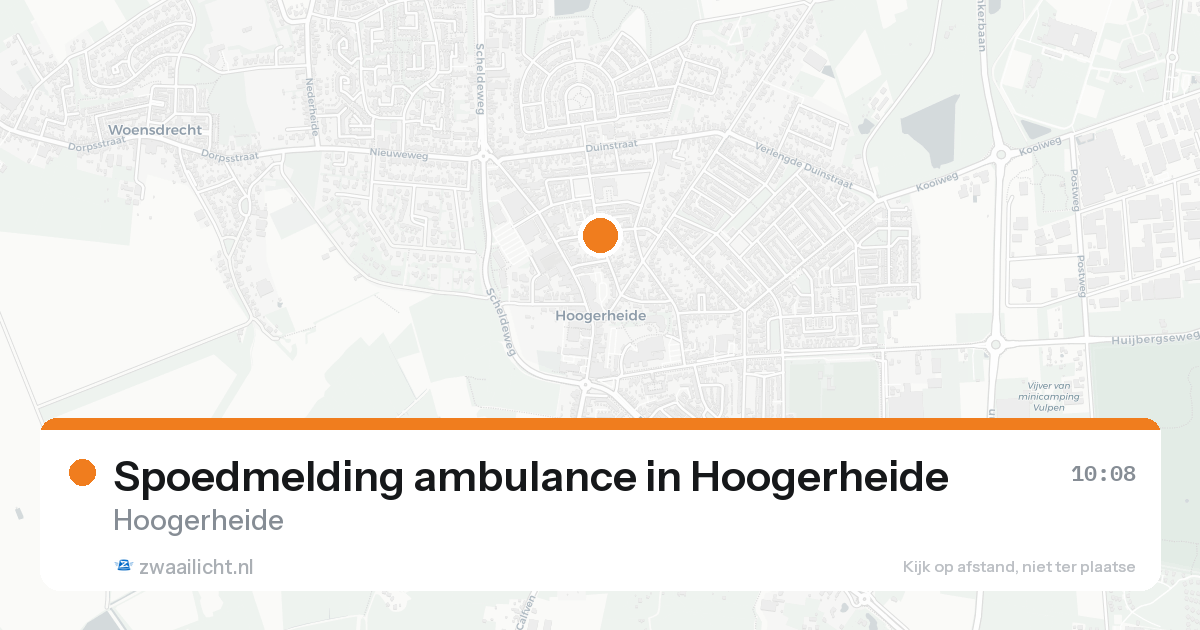 Spoedmelding ambulance in Hoogerheide — 8 feb 2026