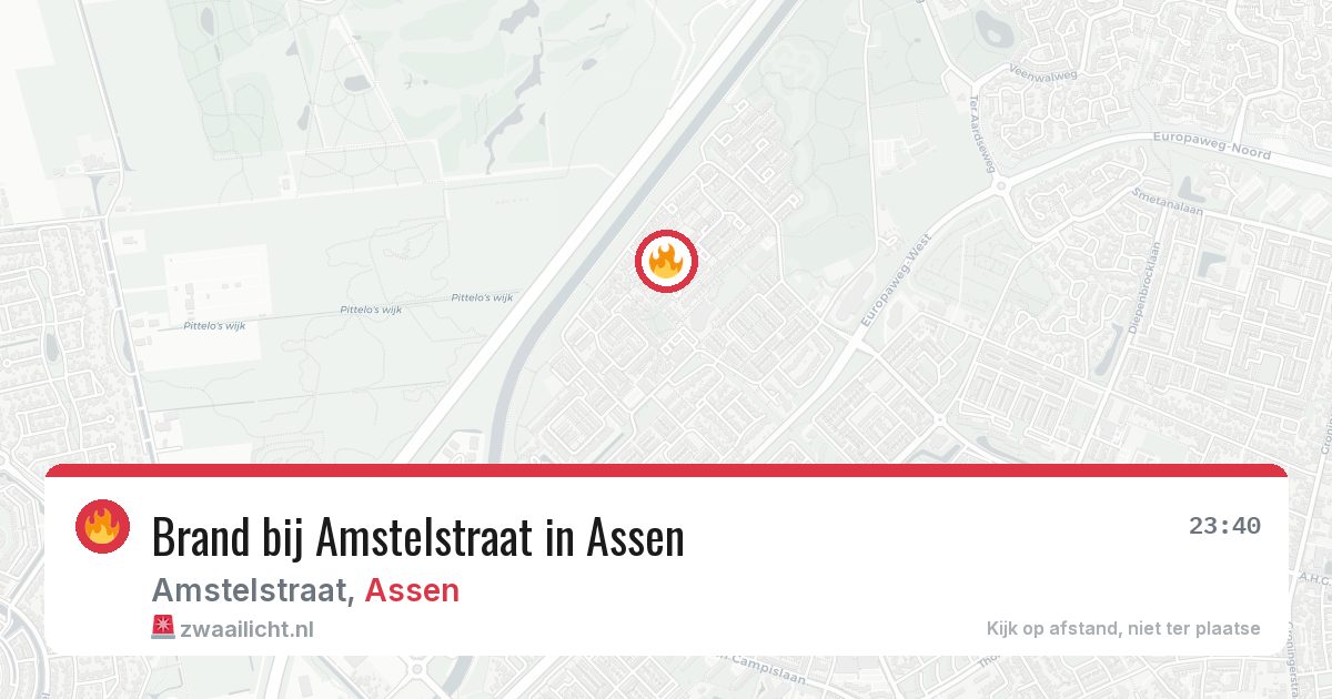 Brand bij Amstelstraat in Assen — 7 aug 2026