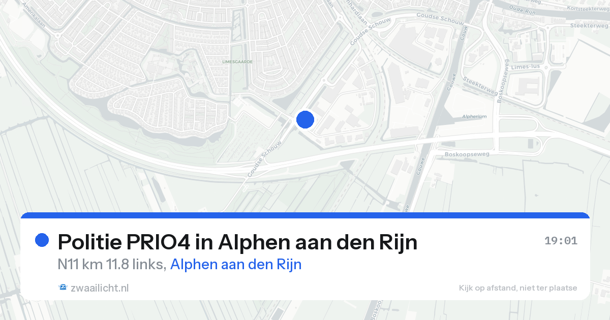 Politie PRIO4 in Alphen aan den Rijn — 17 aug 2026 | 🚨 Zwaailicht.nl
