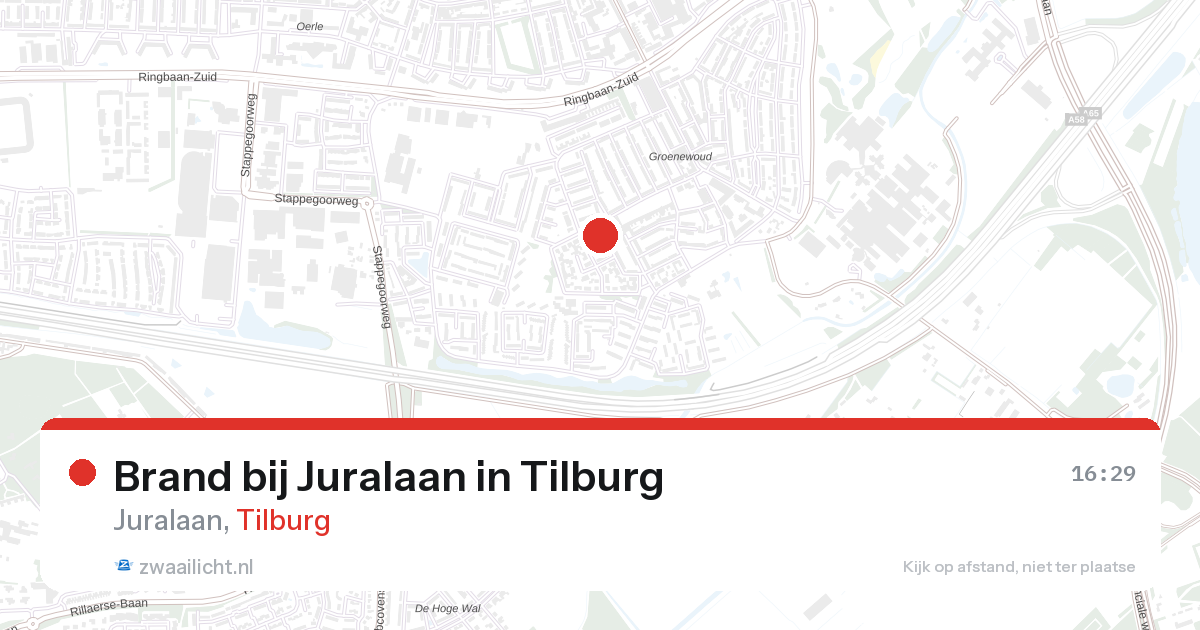 Brand bij Juralaan in Tilburg — 26 aug 2026