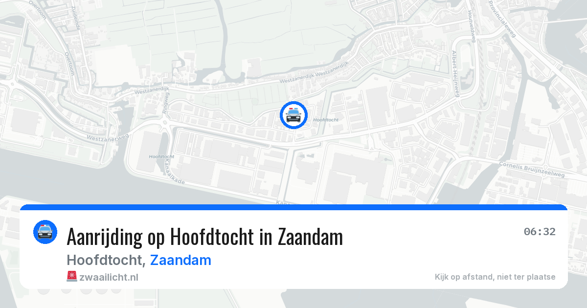 Aanrijding op Hoofdtocht in Zaandam — 18 mei 2026