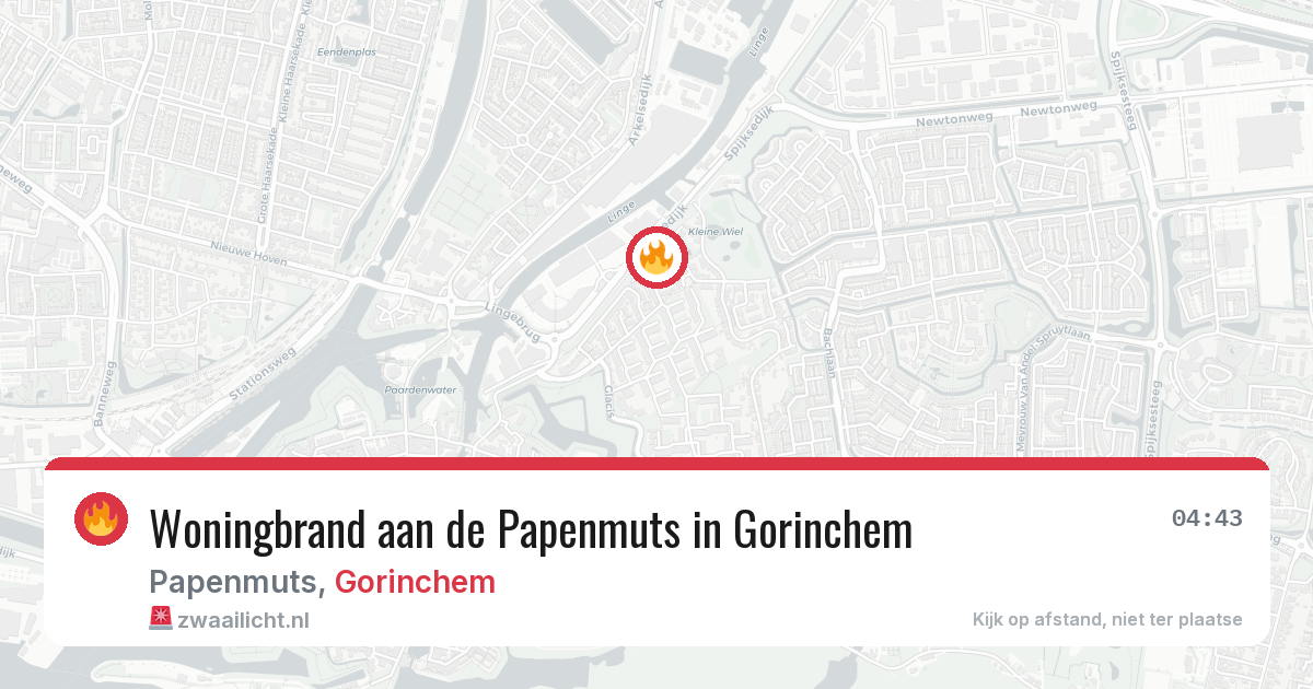 Woningbrand aan de Papenmuts in Gorinchem — 14 mei 2026