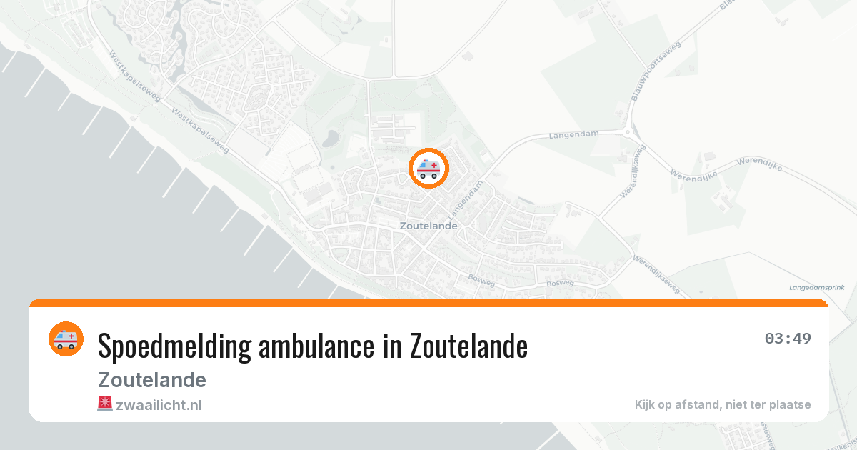 Spoedmelding ambulance in Zoutelande — 10 mei 2026
