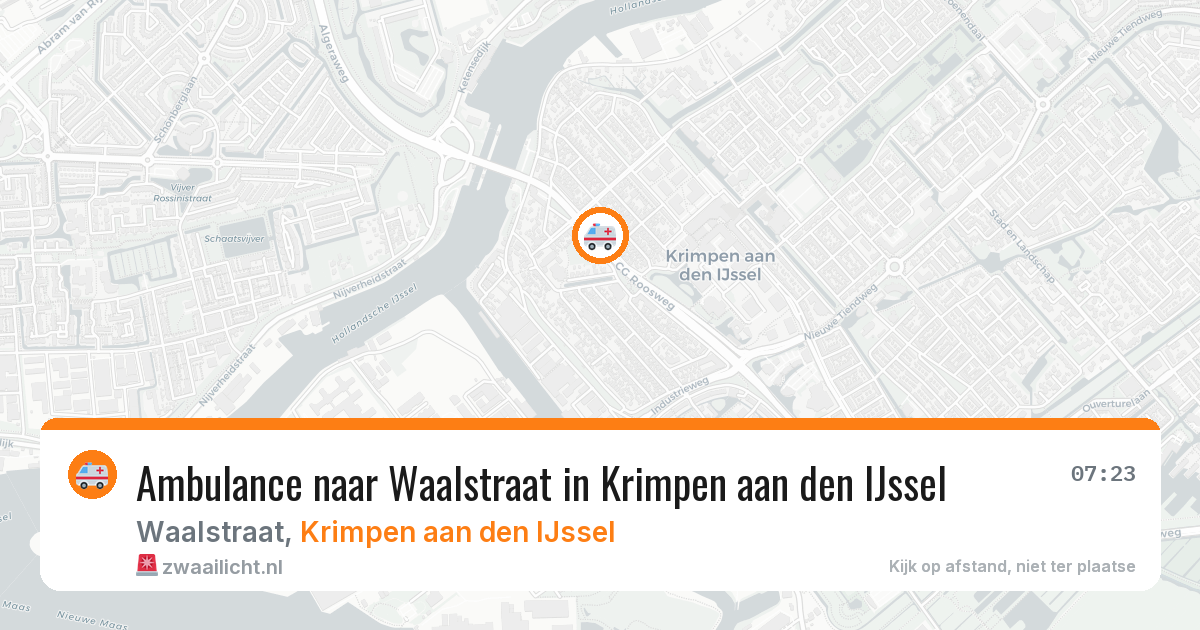Ambulance naar Waalstraat in Krimpen aan den IJssel — 15 mrt 2026