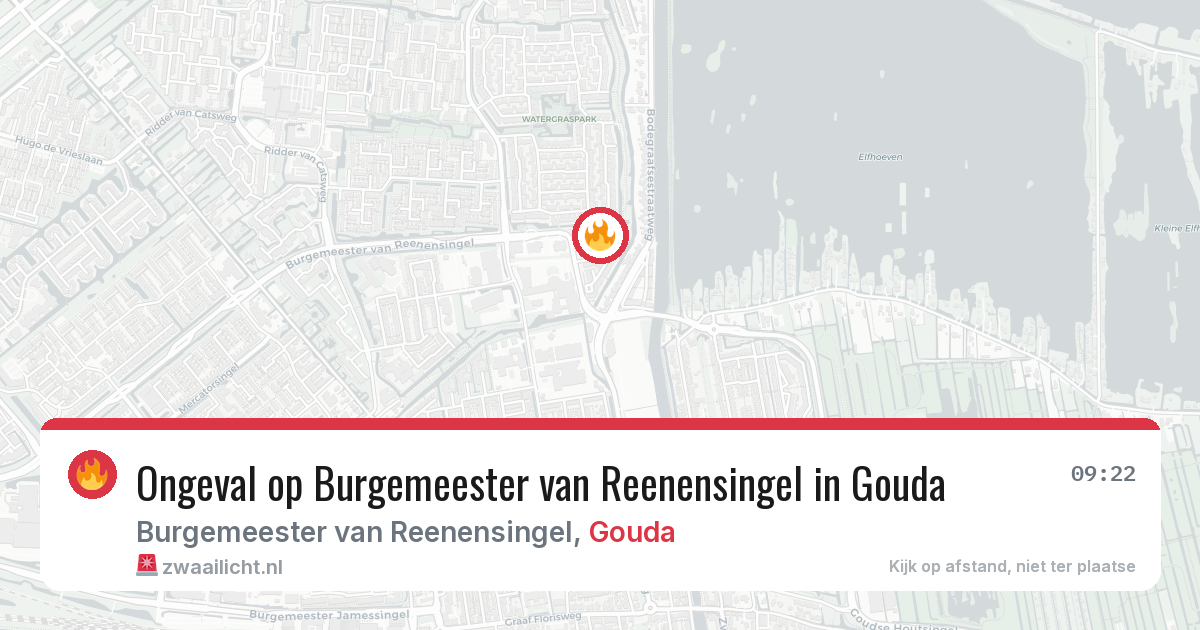 Ongeval op Burgemeester van Reenensingel in Gouda — 11 mei 2026