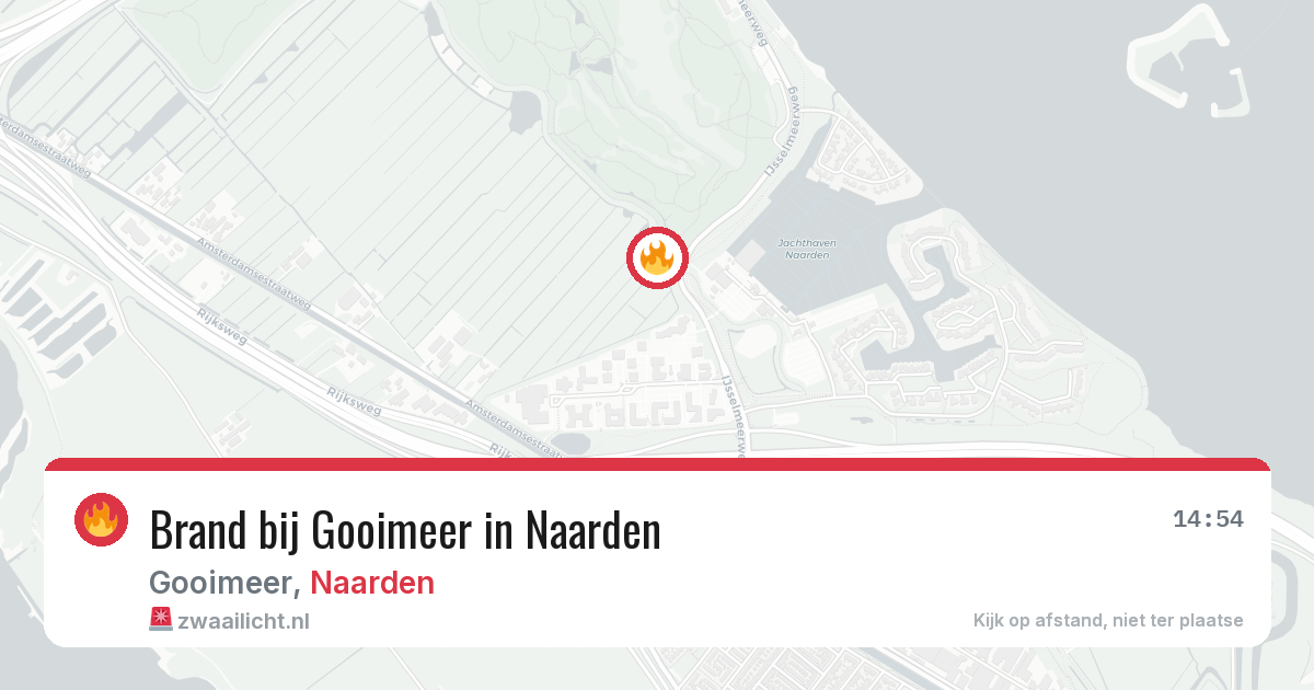 Brand bij Gooimeer in Naarden — 23 jul 2026