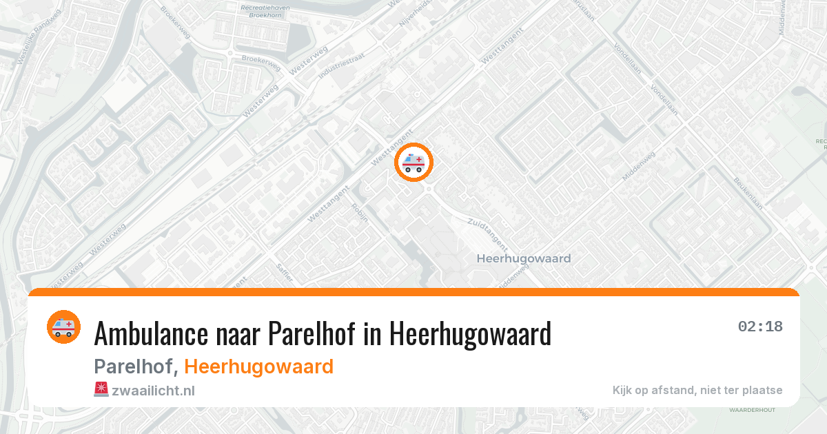 Ambulance naar Parelhof in Heerhugowaard — 23 mrt 2026