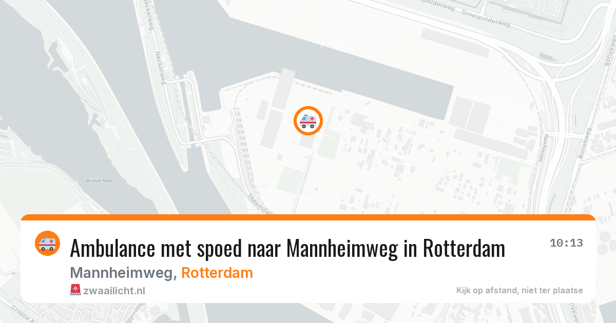 Ambulance met spoed naar Mannheimweg in Rotterdam — 1 jul 2026