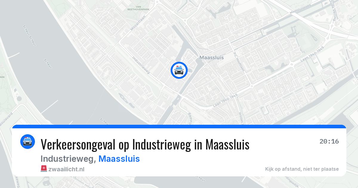 Verkeersongeval op Industrieweg in Maassluis — 7 apr 2026