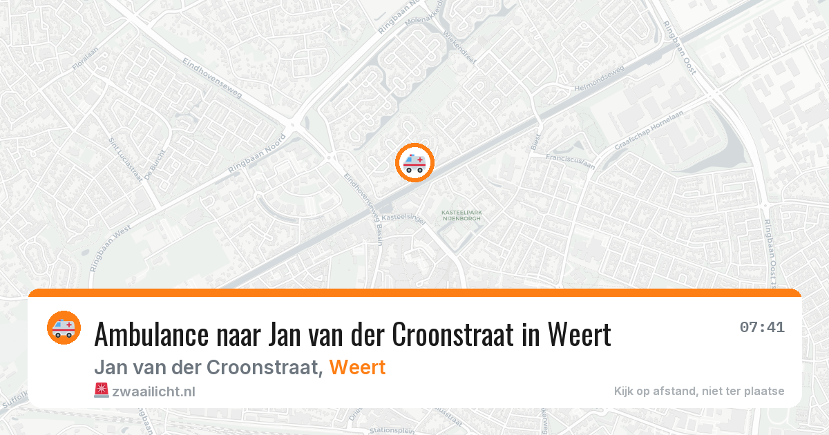 Ambulance naar Jan van der Croonstraat in Weert — 18 jun 2026