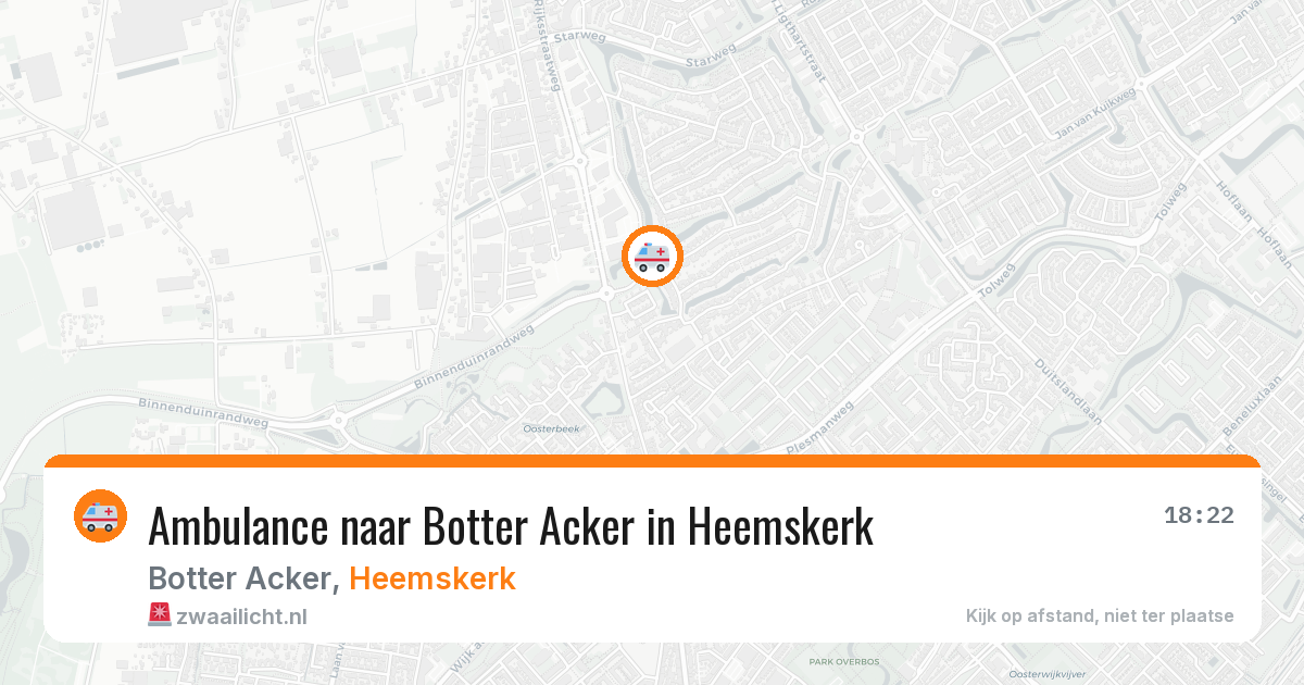 Ambulance naar Botter Acker in Heemskerk — 8 aug 2026