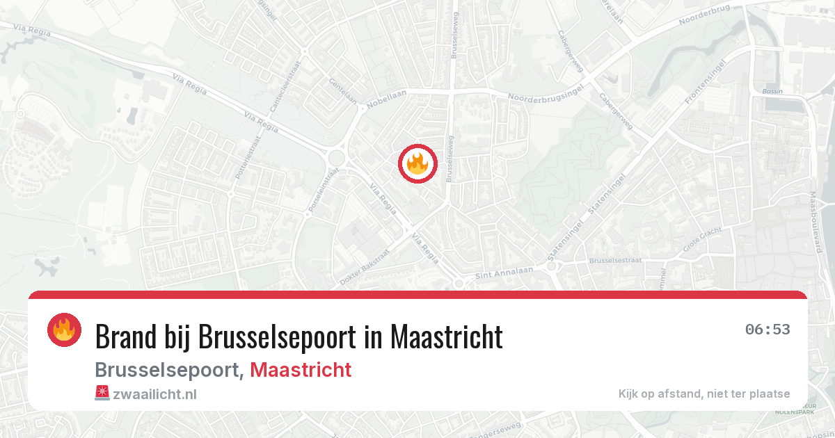 Brand bij Brusselsepoort in Maastricht — 3 aug 2026