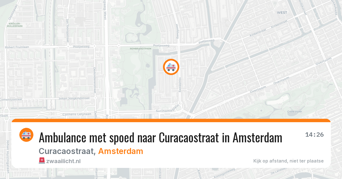 Ambulance met spoed naar Curacaostraat in Amsterdam — 23 apr 2026