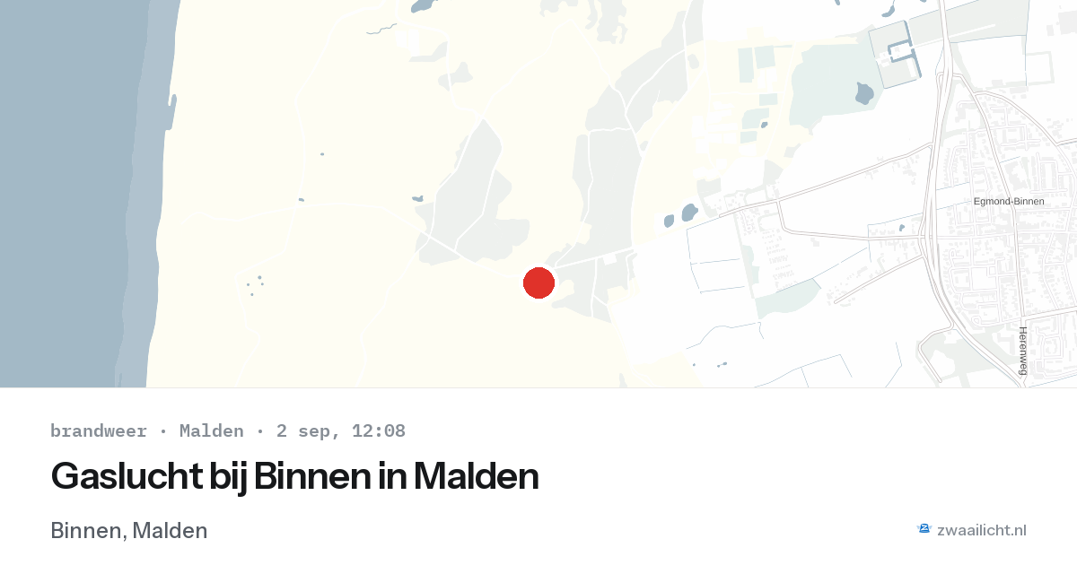 Gaslucht bij Binnen in Malden — 2 sep 2026