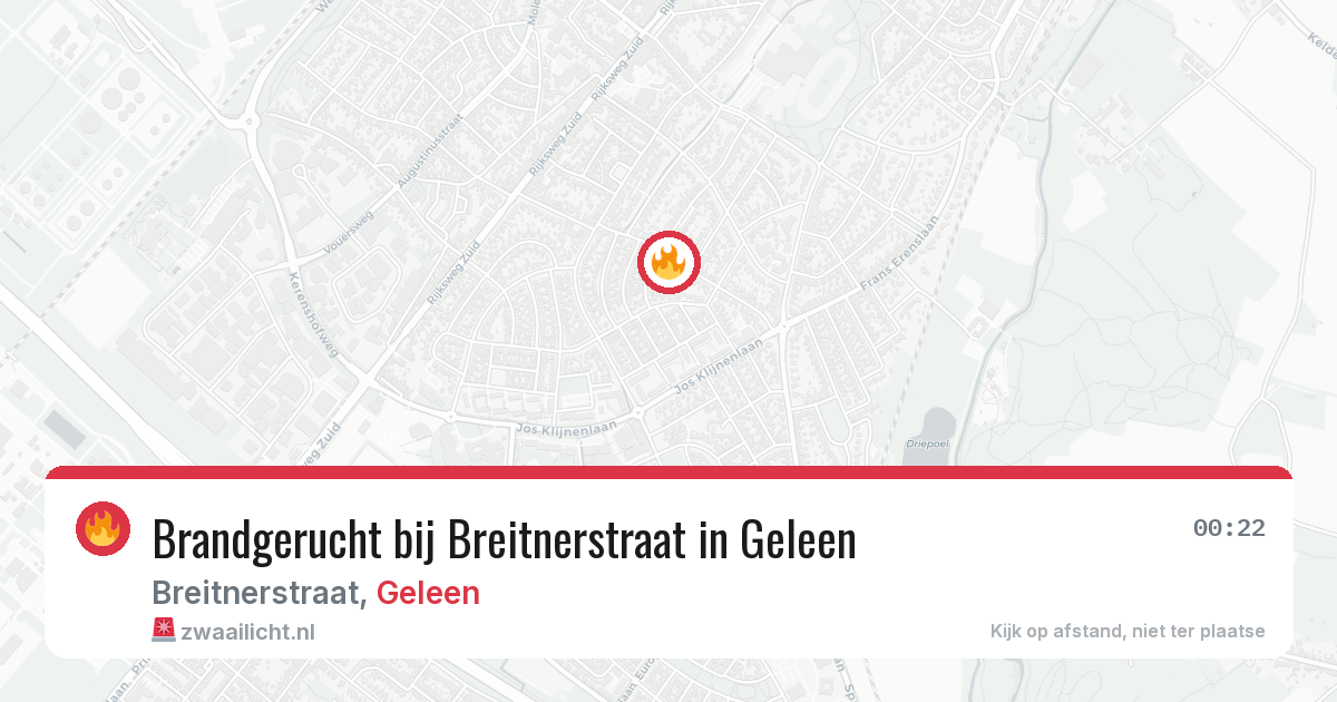 Brandgerucht bij Breitnerstraat in Geleen — 19 jun 2026