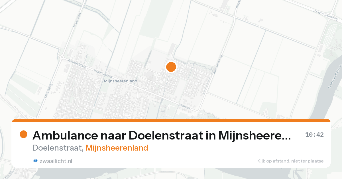 Ambulance naar Doelenstraat in Mijnsheerenland — 17 aug 2026