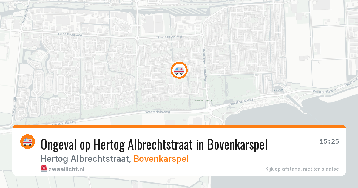 Ongeval op Hertog Albrechtstraat in Bovenkarspel — 3 mei 2026