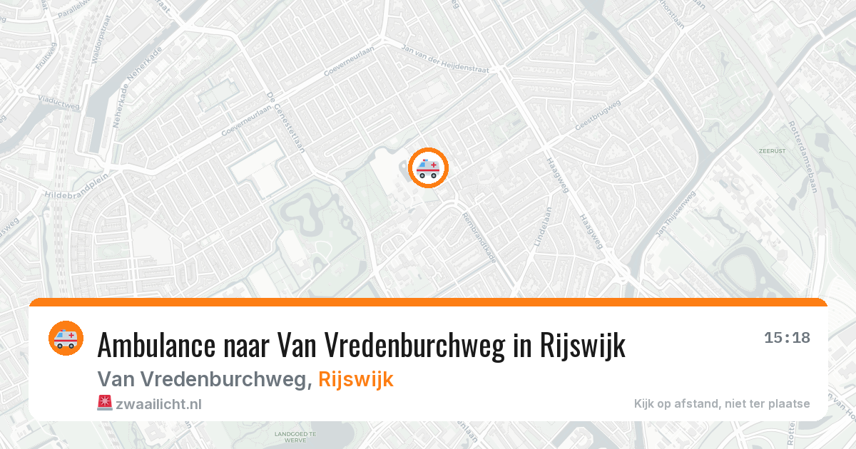 Ambulance naar Van Vredenburchweg in Rijswijk — 21 apr 2026