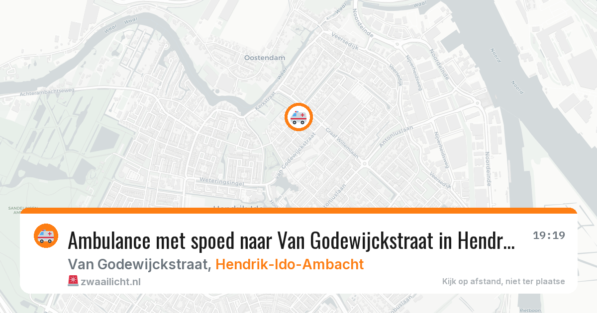 Ambulance met spoed naar Van Godewijckstraat in Hendrik-Ido-Ambacht — 4 mei 2026