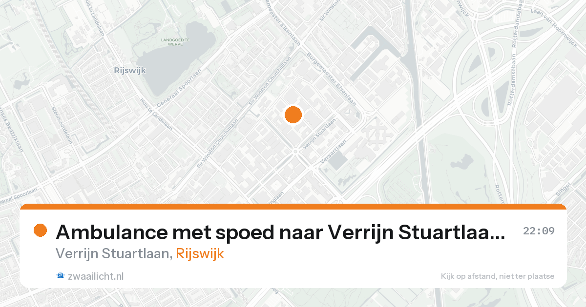 Ambulance met spoed naar Verrijn Stuartlaan in Rijswijk — 18 aug 2026