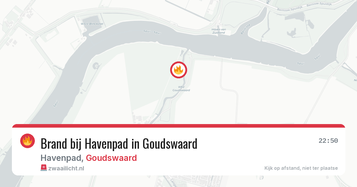 Brand bij Havenpad in Goudswaard — 12 aug 2026