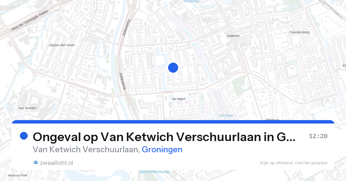 Ongeval op Van Ketwich Verschuurlaan in Groningen — 27 aug 2026
