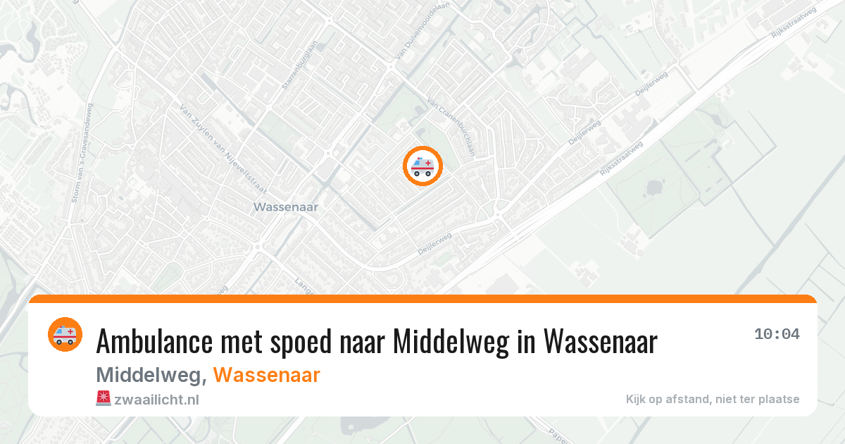 Ambulance met spoed naar Middelweg in Wassenaar — 14 mei 2026